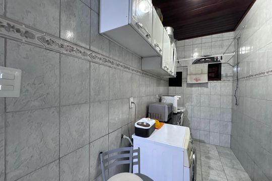 Cozinha de casa de condomínio à venda com 2 quartos, 92m² em Vargem Pequena, Rio de Janeiro