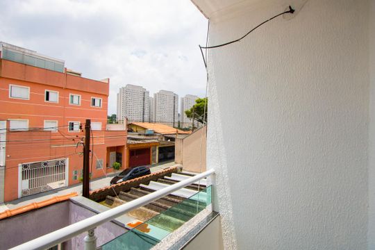 Varanda da sala de apartamento à venda com 3 quartos, 84m² em Cidade São Jorge, Santo André