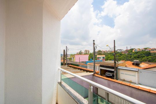 Varanda da sala de apartamento à venda com 3 quartos, 84m² em Cidade São Jorge, Santo André