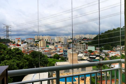 varanda de apartamento à venda com 2 quartos, 60m² em Jardim Caner, Taboão da Serra