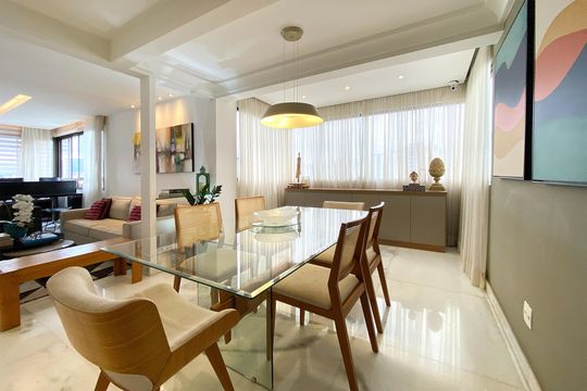 Sala de Jantar de apartamento à venda com 4 quartos, 173m² em Luxemburgo, Belo Horizonte