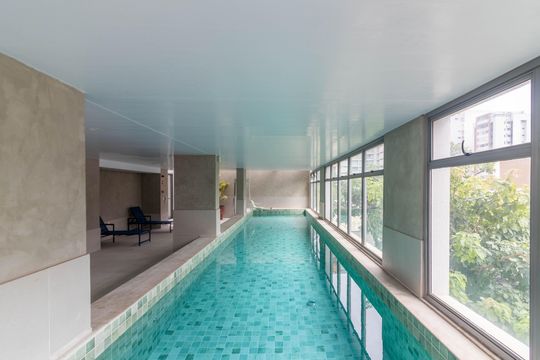 Área comum - Piscina de apartamento à venda com 1 quarto, 39m² em Indianópolis, São Paulo