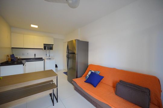 Sala - Cozinha de apartamento para alugar com 1 quarto, 47m² em Cachoeira do Bom Jesus, Florianópolis
