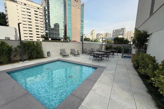 Área externa de apartamento à venda com 3 quartos, 160m² em Vila Olímpia, São Paulo