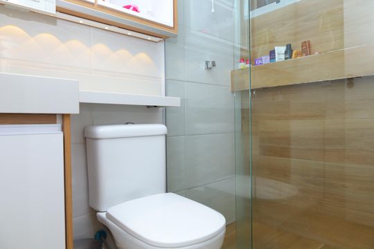 Banheiro de apartamento para alugar com 2 quartos, 48m² em Parada Xv de Novembro, São Paulo