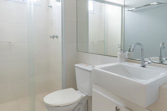 Banheiro de apartamento para alugar com 2 quartos, 60m² em Vila Moinho Velho, São Paulo