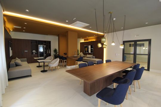 Área Comum - Coworking de kitnet/studio à venda com 1 quarto, 26m² em Moema, São Paulo