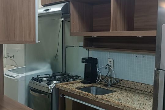 Cozinha de apartamento à venda com 2 quartos, 43m² em Estância Velha, Canoas
