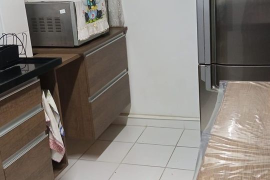 Cozinha de casa de condomínio à venda com 3 quartos, 84m² em Vargem Pequena, Rio de Janeiro