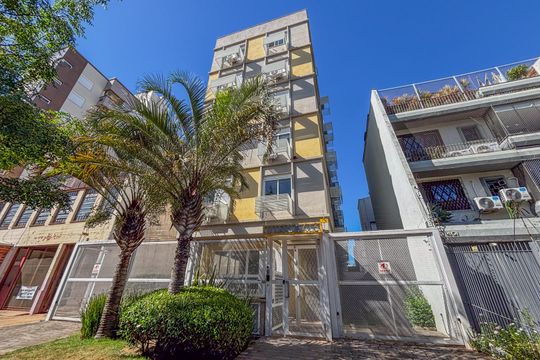 Fachada de apartamento para alugar com 1 quarto, 49m² em Menino Deus, Porto Alegre