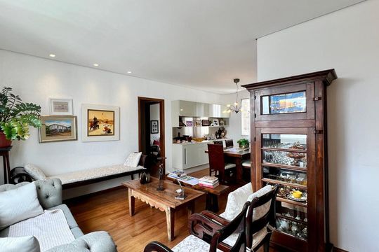 sala  de apartamento à venda com 4 quartos, 120m² em Santo Agostinho, Belo Horizonte