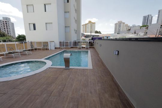 Área comum - Piscina de apartamento para alugar com 3 quartos, 97m² em Campestre, Santo André