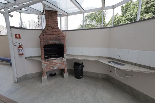Área comum - Churrasqueira de apartamento para alugar com 3 quartos, 97m² em Campestre, Santo André