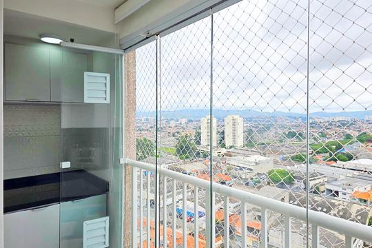 Varanda Sala de apartamento à venda com 1 quarto, 43m² em Vila São João, Guarulhos