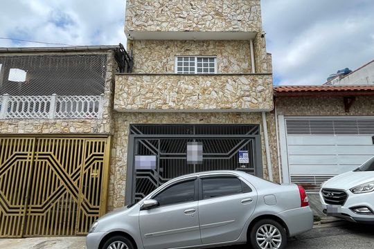 Fachada+Placa  de casa à venda com 3 quartos, 300m² em Parque Cisper, São Paulo