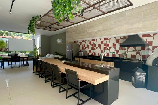 Churrasqueira de kitnet/studio para alugar com 1 quarto, 25m² em Pompeia, São Paulo