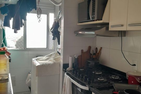 Área de serviço de apartamento à venda com 2 quartos, 55m² em Jardim Calux, São Bernardo do Campo