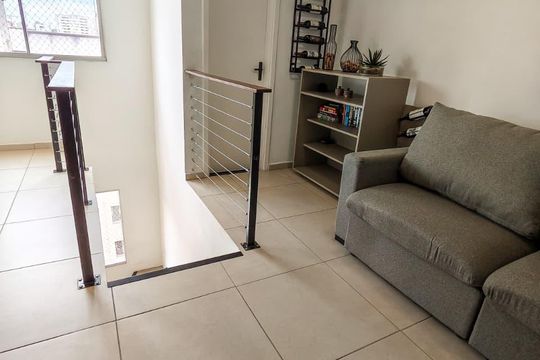 Sala de apartamento à venda com 2 quartos, 91m² em Parque Sao Vicente, Santo André