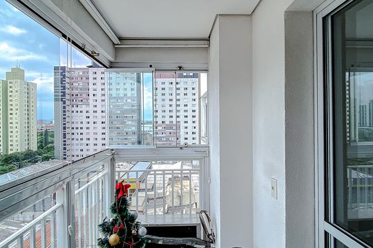 Varanda da Sala de apartamento para alugar com 2 quartos, 67m² em Brás, São Paulo