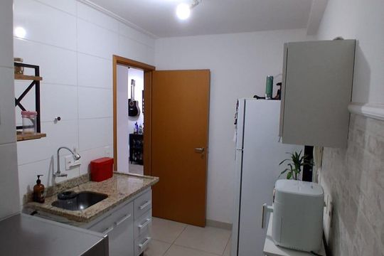 Cozinha de apartamento à venda com 2 quartos, 51m² em Jardim Campos Eliseos, Campinas