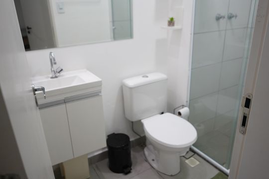 Banheiro de kitnet/studio à venda com 1 quarto, 31m² em Brás, São Paulo