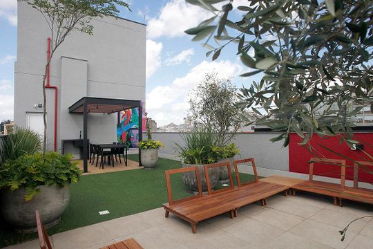 Área Comum - Rooftop de apartamento à venda com 2 quartos, 55m² em Farroupilha, Porto Alegre