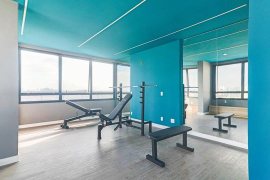Área comum - Academia de kitnet/studio à venda com 1 quarto, 27m² em Vila Sonia, São Paulo