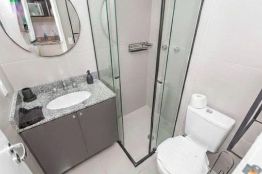 Banheiro de apartamento à venda com 1 quarto, 22m² em Vila Mariana, São Paulo