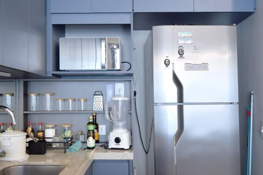 Cozinha de apartamento para alugar com 1 quarto, 44m² em Jardins, São Paulo