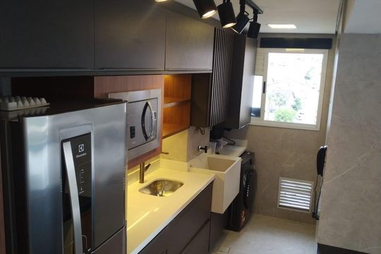 Cozinha de apartamento à venda com 2 quartos, 65m² em Vila Rosalia, Guarulhos