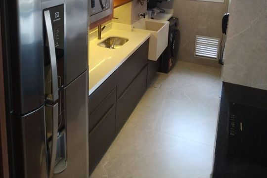 Cozinha de apartamento à venda com 2 quartos, 65m² em Vila Rosalia, Guarulhos