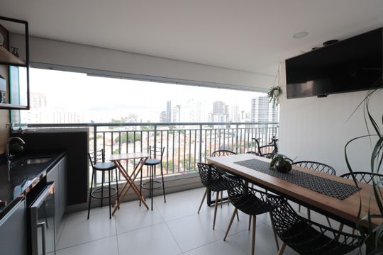Sacada de apartamento à venda com 3 quartos, 106m² em Tatuapé, São Paulo