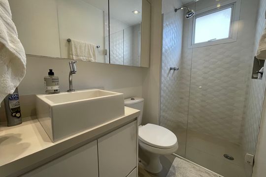 Banheiro Social de apartamento à venda com 2 quartos, 87m² em Jaguaré, São Paulo