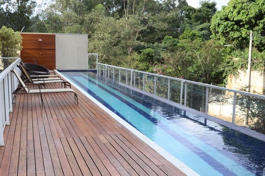 Área comum - Piscina de apartamento para alugar com 1 quarto, 44m² em Melville Empresarial Ii, Barueri