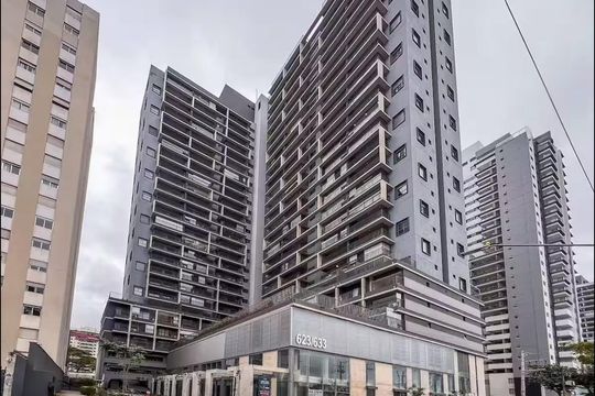 Fachada de apartamento à venda com 1 quarto, 29m² em Santo Amaro, São Paulo