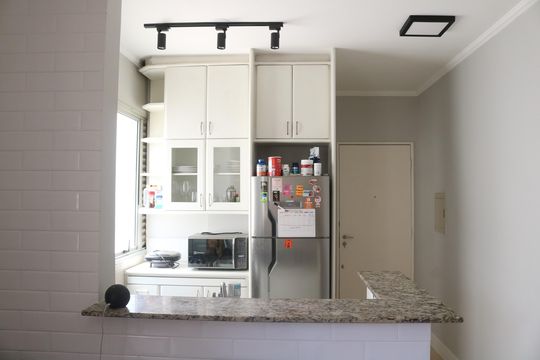 Cozinha de apartamento à venda com 1 quarto, 40m² em Perdizes, São Paulo