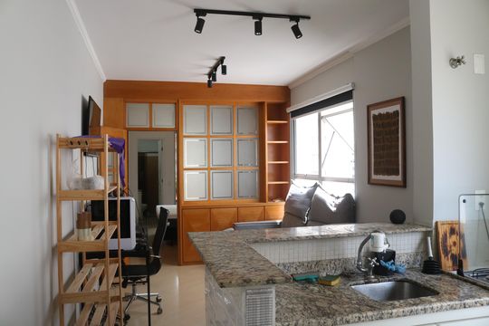 Sala de apartamento à venda com 1 quarto, 40m² em Perdizes, São Paulo