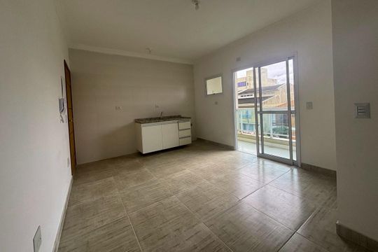 Sala/Cozinha  de apartamento à venda com 2 quartos, 48m² em Jardim Copacabana, São Bernardo do Campo