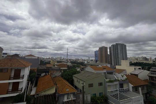 Sala/Cozinha - Sacada - Vista  de apartamento à venda com 2 quartos, 48m² em Jardim Copacabana, São Bernardo do Campo
