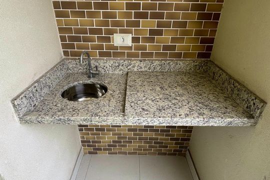 Varanda da Sala  de apartamento à venda com 2 quartos, 48m² em Jardim Copacabana, São Bernardo do Campo