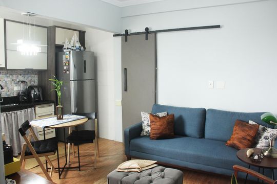 Sala de apartamento para alugar com 1 quarto, 40m² em Embaré, Santos
