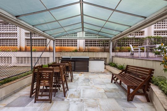 Espaço Gourmet de apartamento à venda com 1 quarto, 43m² em Jardim Paulista, São Paulo