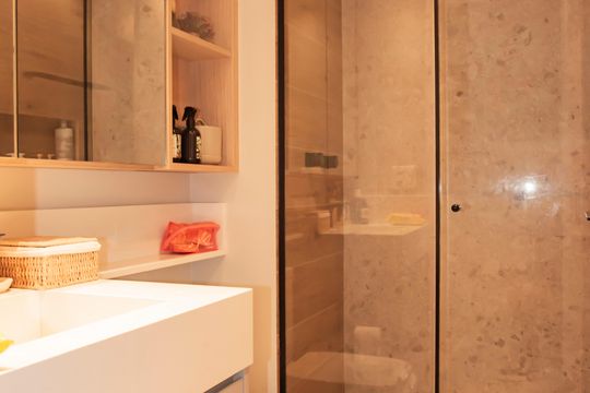 Banheiro de apartamento à venda com 3 quartos, 78m² em Vila Monte Alegre, São Paulo