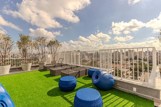Área comum de kitnet/studio à venda com 1 quarto, 26m² em Santo Amaro, São Paulo