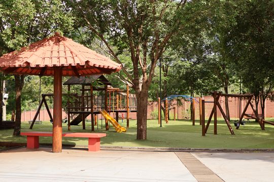 Área comum - Playground de casa de condomínio para alugar com 3 quartos, 181m² em Alphaville Araguaia, Goiânia