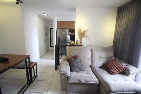 Sala de apartamento à venda com 2 quartos, 56m² em Jk, Contagem