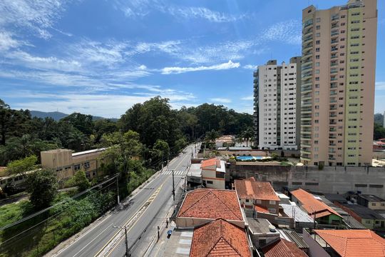 Varanda da Sala Vista de apartamento à venda com 3 quartos, 76m² em Jardim Santa Ines, São Paulo