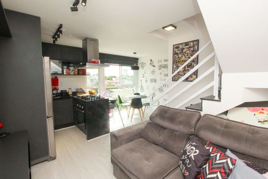 Sala de apartamento à venda com 2 quartos, 100m² em Jardim Santo Alberto, Santo André