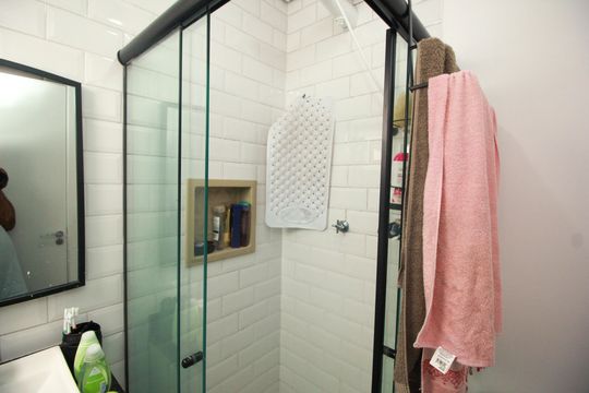 Banheiro da Suíte de apartamento à venda com 2 quartos, 100m² em Jardim Santo Alberto, Santo André