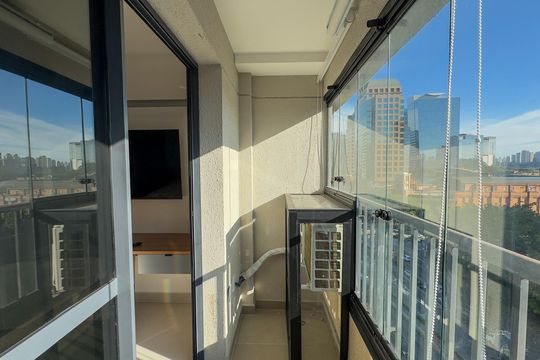 Sacada de kitnet/studio para alugar com 1 quarto, 25m² em Vila Cordeiro, São Paulo